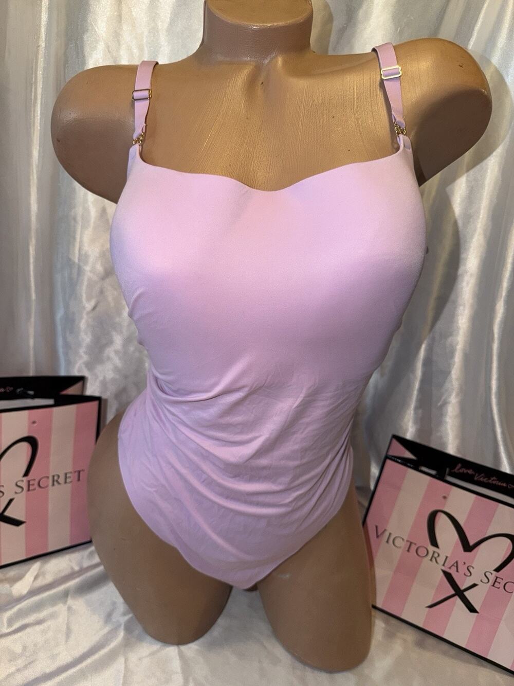 Victorias Secret Bodysuit Thong Purple Bra Top XXL
